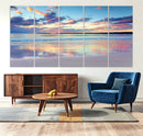 Sunset Beach Canvas Wall Art – Colorful Ocean Waves Canvas –