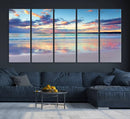 Sunset Beach Canvas Wall Art – Colorful Ocean Waves Canvas –