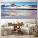 Sunset Beach Canvas Wall Art – Colorful Ocean Waves Canvas –