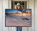Sunset Beach Waves Canvas Wall Art – Triptych Ocean Print – by MyGreatCanvas | Canvas Wall Art Prints | Photo Prints & Wall Decor
