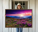 Sunset Over Mountain Meadows With Purple Wildflowers Wall by MyGreatCanvas | Canvas Wall Art Prints | Photo Prints & Wall Decor