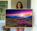 Sunset Over Mountain Meadows With Purple Wildflowers Wall by MyGreatCanvas | Canvas Wall Art Prints | Photo Prints & Wall Decor