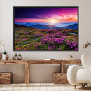 Sunset Over Mountain Meadows With Purple Wildflowers Wall by MyGreatCanvas | Canvas Wall Art Prints | Photo Prints & Wall Decor