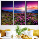Sunset Over Mountain Meadows With Purple Wildflowers Wall by MyGreatCanvas | Canvas Wall Art Prints | Photo Prints & Wall Decor