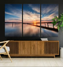 Sunset Pier Giclee Canvas Wall Art – Serene Coastal