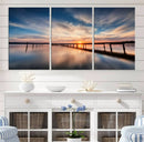 Sunset Pier Giclee Canvas Wall Art – Serene Coastal