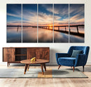 Sunset Pier Giclee Canvas Wall Art – Serene Coastal by MyGreatCanvas | Canvas Wall Art Prints | Photo Prints & Wall Decor