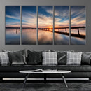 Sunset Pier Giclee Canvas Wall Art – Serene Coastal