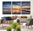 Sunset Pier Giclee Canvas Wall Art – Serene Coastal