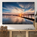Sunset Pier Giclee Canvas Wall Art – Serene Coastal