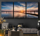 Sunset Pier Giclee Canvas Wall Art – Serene Coastal