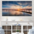 Sunset Pier Giclee Canvas Wall Art – Serene Coastal