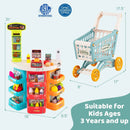 Supermarket Playset for Kids 76 PCS Pretend Play Grocery Store Set with Shopping Cart by LJGDeals