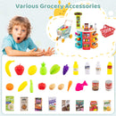 Supermarket Playset for Kids 76 PCS Pretend Play Grocery Store Set with Shopping Cart