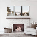 Surfer on the Beach. Coastal 3 Piece Wall Art by Wall Art Set