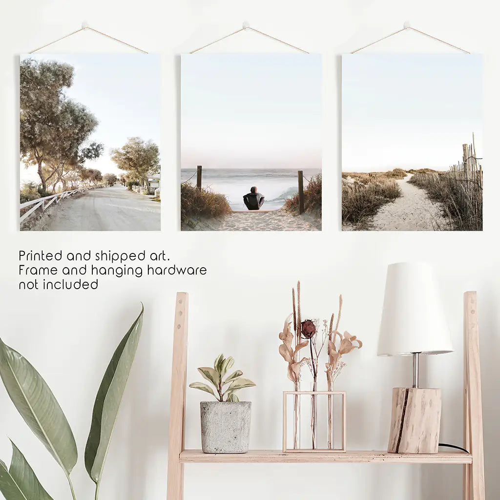 Surfer on the Beach. Coastal 3 Piece Wall Art, photo 10 of 13