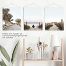 Surfer on the Beach. Coastal 3 Piece Wall Art by Wall Art Set