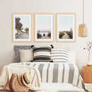 Surfer on the Beach. Coastal 3 Piece Wall Art by Wall Art Set