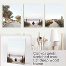 Surfer on the Beach. Coastal 3 Piece Wall Art by Wall Art Set