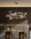 Glass Swallow Chandelier