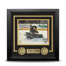 Jeremy Swayman Glove Save Boston Bruins Autographed 8" x 10" Framed Hockey Photo by Dynasty Sports & Framing