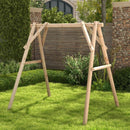 Heavy Duty Wooden Swing Frame with Reinforced Bars by LJGDeals