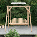 Heavy Duty Wooden Swing Frame with Reinforced Bars by LJGDeals