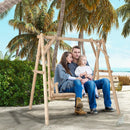 Heavy Duty Wooden Swing Frame with Reinforced Bars by LJGDeals