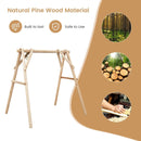 Heavy Duty Wooden Swing Frame with Reinforced Bars by LJGDeals