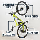 Swivel Mount Bike Storage Rack | Garage Wall Hook | Mud