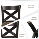 31 Inch Swivel Bar Stool with Curved Backrest PU Leather Seat and Footrest by DirectDeals