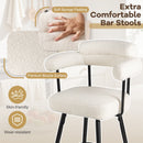Swivel Bar Stool Set of 2 Counter Height Chairs with Curved Back and Arms by LJGDeals