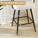 Swivel Bar Stool Set of 2 Counter Height Chairs with Curved Back and Arms by LJGDeals