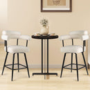 Swivel Bar Stool Set of 2 Counter Height Chairs with Curved Back and Arms by LJGDeals