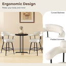 Swivel Bar Stool Set of 2 Counter Height Chairs with Curved Back and Arms by LJGDeals