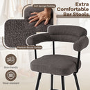 Swivel Bar Stool Set of 2 Counter Height Chairs with Curved Back and Arms by LJGDeals