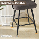 Swivel Bar Stool Set of 2 Counter Height Chairs with Curved Back and Arms by LJGDeals