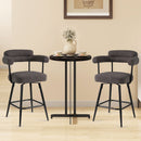 Swivel Bar Stool Set of 2 Counter Height Chairs with Curved Back and Arms by LJGDeals