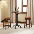 29 Inch Swivel Bar Stool Set of 2 with Upholstered Seat and Rubber Wood Frame-29 inches by LJGDeals
