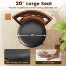 Swivel Bar Stools Set of 2 with High Backrest and Wood Frame by LJGDeals
