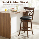 Swivel Bar Stools Set of 2 with High Backrest and Wood Frame by LJGDeals