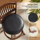 Swivel Bar Stools Set of 2 with Backrest and Wood Frame by LJGDeals