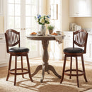 Swivel Bar Stools Set of 2 with Backrest and Wood Frame