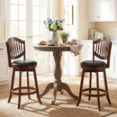Swivel Bar Stools Set of 2 with Backrest and Wood Frame by LJGDeals
