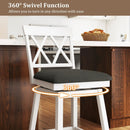 Swivel Bar Stools Set of 4 Counter Height Barstools with Backrest Upholstered Seat Cushion by LJGDeals