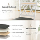Swivel Bar Stools Set of 4 Counter Height Barstools with Backrest Upholstered Seat Cushion by LJGDeals