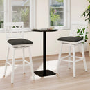 Swivel Bar Stools Set of 4 Counter Height Barstools with Backrest Upholstered Seat Cushion by LJGDeals