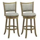 Swivel Bar Stools Set of 2 with Soft-padded Back and Seat by LJGDeals