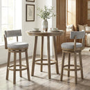 Swivel Bar Stools Set of 2 Linen Fabric Upholstered Barstools with Back-31.5 Inches by LJGDeals