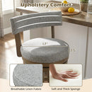 Swivel Bar Stools Set of 2 Linen Fabric Upholstered Barstools with Back-31.5 Inches by LJGDeals